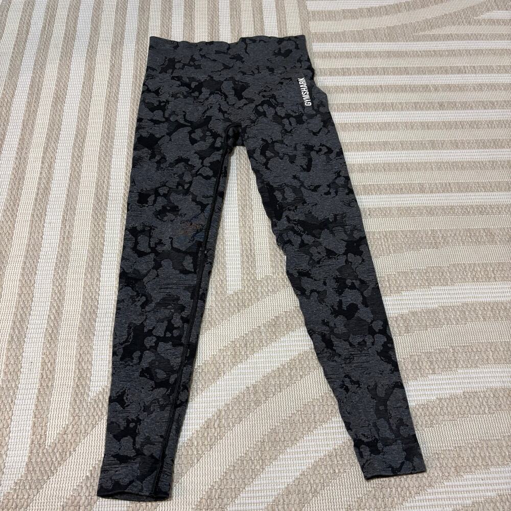 Gymshark Women's Small Atheltic Leggings Gray Black Marble
